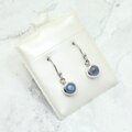 Labradorite 925 Silver Drop Earrings ~14mm