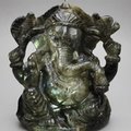 Labradorite Carved Ganesh ~132mm