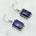 Lapis Lazuli 925 Silver Drop Earrings ~24mm