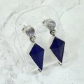 Lapis Lazuli & Moonstone 925 Silver Drop Earrings ~35mm