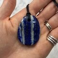 Lapis Lazuli Pendant & Wax Cotton Cord ~42 x 32mm
