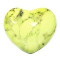 Lemon Chrysoprase Crystal Heart ~45mm
