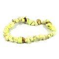 Lemon Chrysoprase Gemstone Chip Bracelet