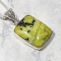Lizardite 925 Silver Pendant ~19mm