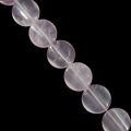 Madagascan Rose Quartz Crystal Beads - 20mm Tapered Disc