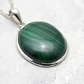 Malachite & Silver Pendant  ~27mm