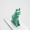 Malachite Crystal Cat  ~43x28mm