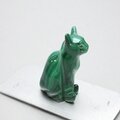 Malachite Crystal Cat  ~45x24mm