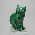 Malachite Crystal Cat  ~46x29mm