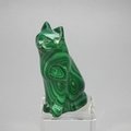 Malachite Crystal Cat  ~49x33mm
