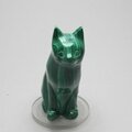Malachite Crystal Cat  ~54x39mm
