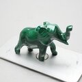 Malachite Crystal Elephant ~33x46mm