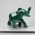 Malachite Crystal Elephant ~45x38mm