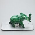 Malachite Crystal Elephant ~50x35mm