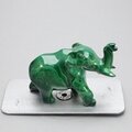 Malachite Crystal Elephant ~52x40mm