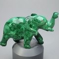 Malachite Crystal Elephant ~57x37mm