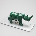 Malachite Crystal Rhino ~26x60mm