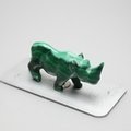 Malachite Crystal Rhino ~26x57mm