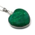 Malachite Howlite & Moonstone Heart Pendant ~35mm