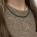 Malachite Polished Bead Necklace with clasp - 16 Inches