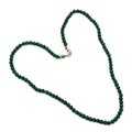 Malachite Polished Bead Necklace with clasp - 16 Inches