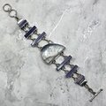 Merlinite & Lapis Lazuli 925 Sterling Silver Bracelet (Length 190mm)