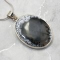 Merlinite Oval 925 Silver Pendant ~33mm
