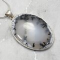 Merlinite Oval 925 Silver Pendant ~42mm