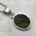 Moldavite 925 Sterling Silver Pendant  ~15mm