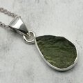 Moldavite 925 Sterling Silver Pendant  ~17mm