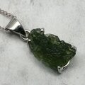 Moldavite 925 Sterling Silver Pendant  ~18mm