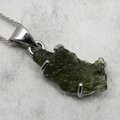 Moldavite 925 Sterling Silver Pendant  ~19mm