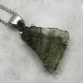 Moldavite 925 Sterling Silver Pendant  ~21mm