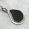 Moldavite & Silver Pendant  ~32mm