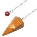 Mookaite Crystal Pendulum - Gold