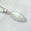 Moonstone 925 Silver Marquis Pendant ~25mm