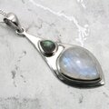 Moonstone & Labradorate 925 Silver Pendant ~50mm