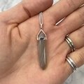 Moonstone & Silver Double Terminated Point Pendant ~37mm
