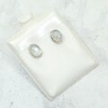 Moonstone Oval 925 Silver Stud Earrings ~19mm