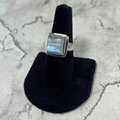Moonstone Square 925 Sterling Silver Ring~8.75 US / R 1/4 UK