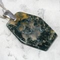 Moss Agate 925 Silver Pendant ~32mm