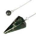 Moss Agate Crystal Pendulum