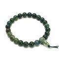 Moss Agate Power Bead Bracelet