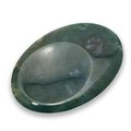 Moss Agate Thumb Stone ~40mm