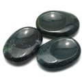 Moss Agate Thumb Stone ~40mm