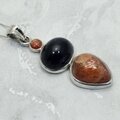 Multi Gemstone 925 Silver Pendant ~45mm