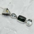 Multi Gemstone 925 Silver Pendant ~54mm