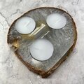 Natural Agate Tealight Candle Holder ~141x127mm