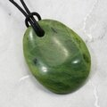 Nephrite Jade Pendant & Wax Cotton Cord ~41mm