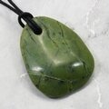 Nephrite Jade Pendant & Wax Cotton Cord ~44mm